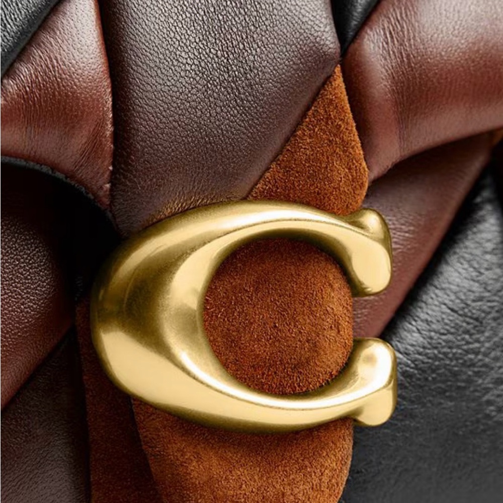 Coach Quilted Patchwork Leather & Suede Shoulder Bag - Picture 4 of 9